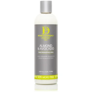 Lotion hydratante Design Essentials avocat amande 372g