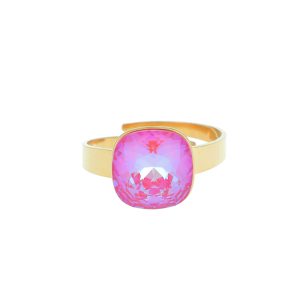 Bague Béa rose lotus acier inoxydable