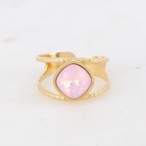 Bague Manoel rose acier inoxydable